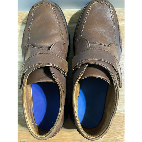 Dr. Comfort Mens Frank Oxfords Shoes Brown Black Leather Hook And Loop 10 W main image 9